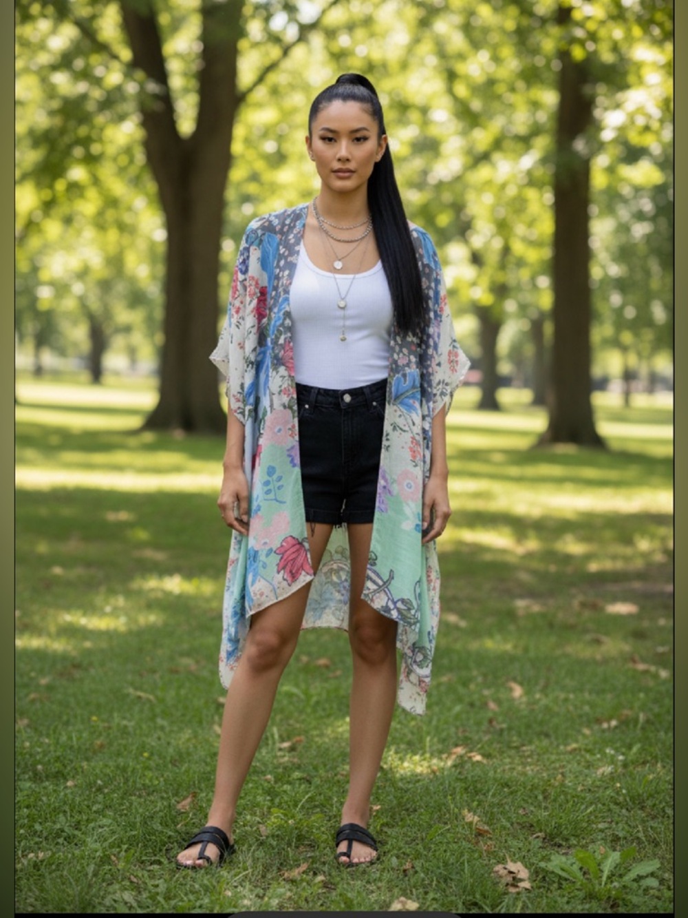 (#34)LOVESTICH Floral Lightweight Cardigan